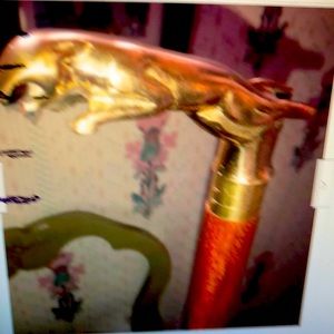 Vintage Handmade Jaguar Handle Walking Cane